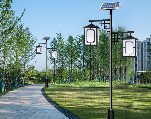 迪庆3米庭院灯 LED欧式照明灯小区公园别墅景观路灯太阳能庭院灯